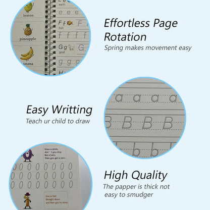 Sank Magic Practice Copybook (4 BOOKS,1 PEN,1 GRIP,10 REFILL)